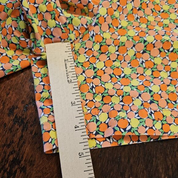 Lands' End Fit 1 Shorts Size 16 Novelty Retro Mod Orange Print Summer Style - Picture 4 of 7